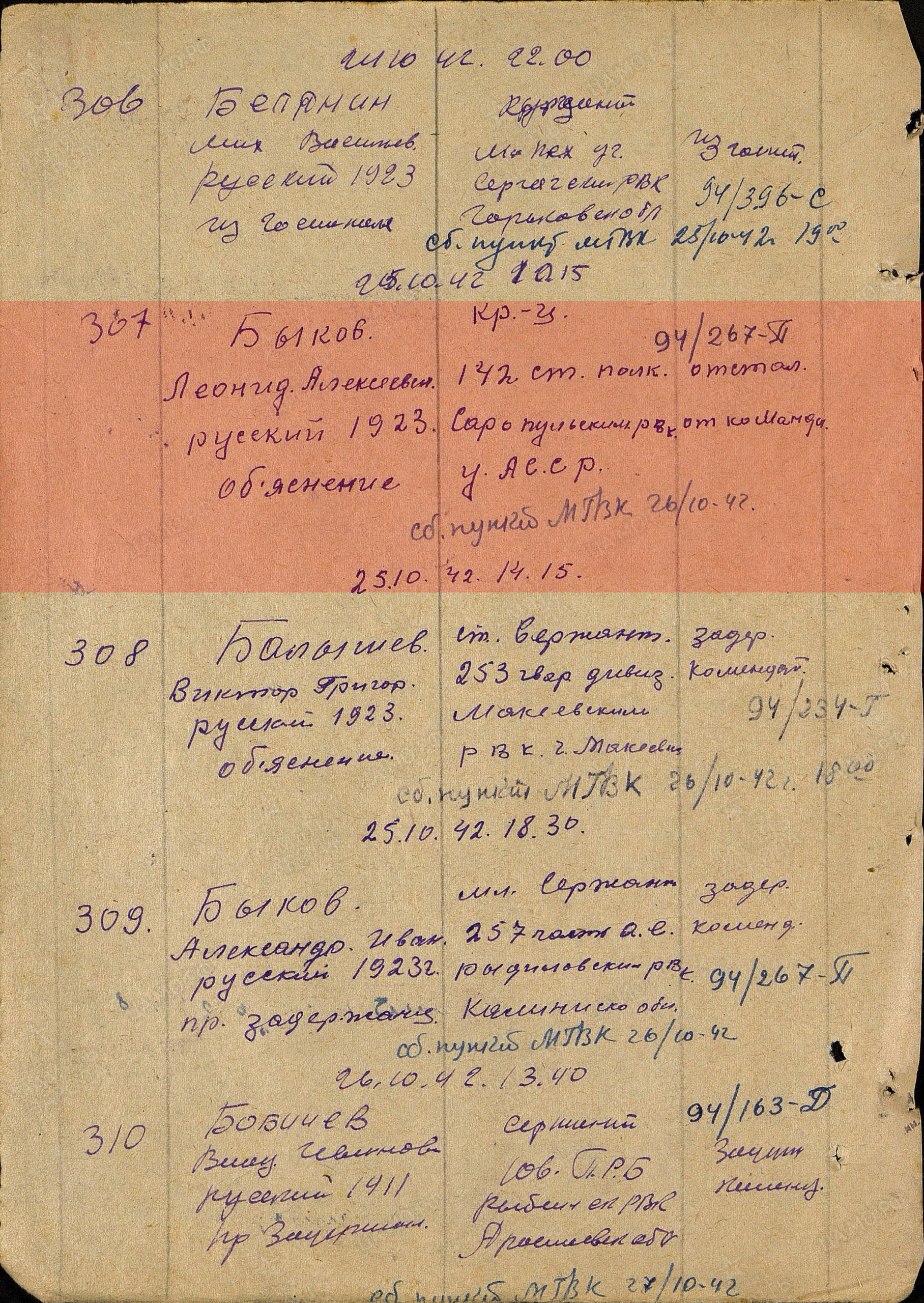 Лист документа Московского ВПП