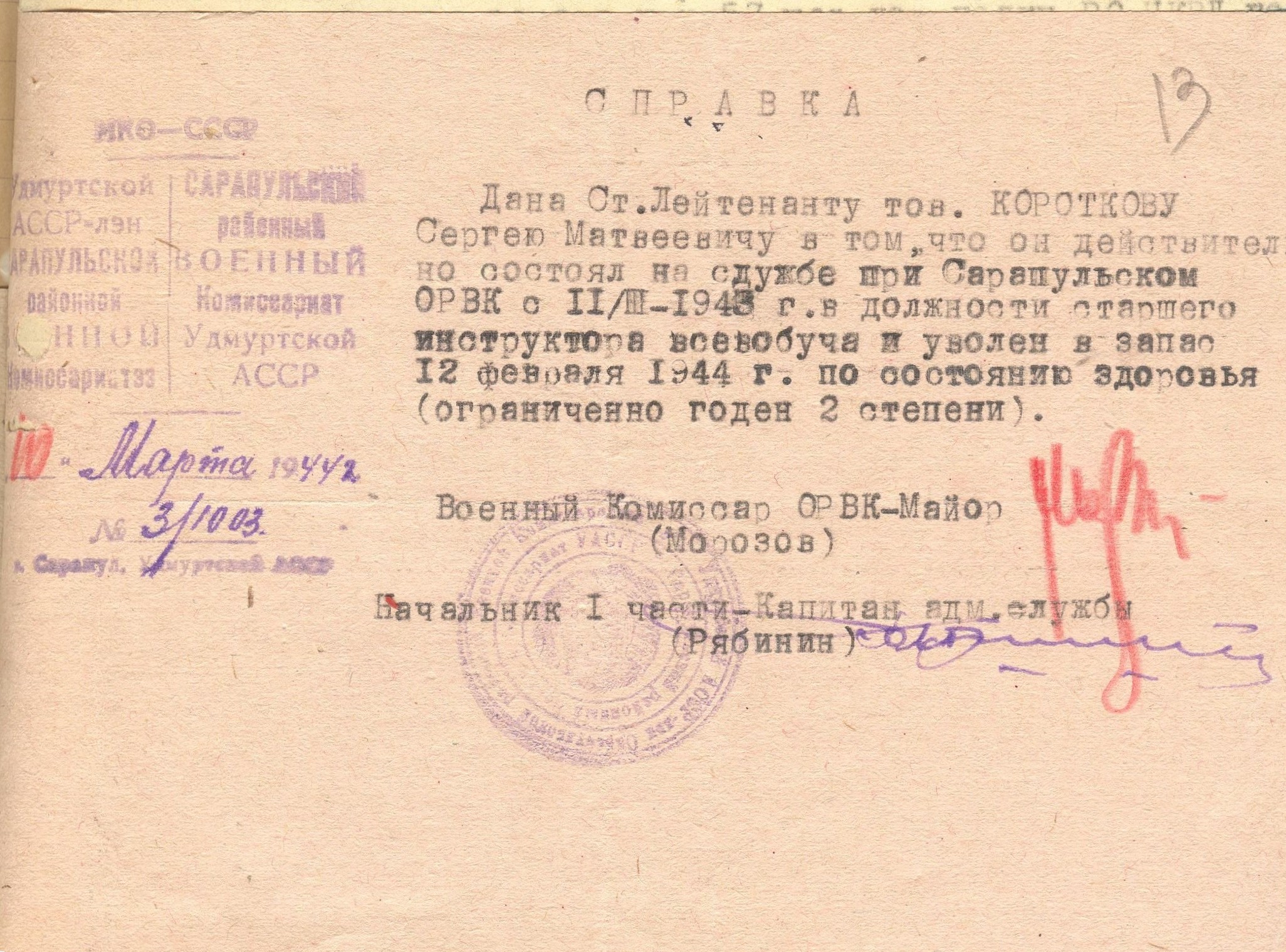 Справка. Сарапульский РВК