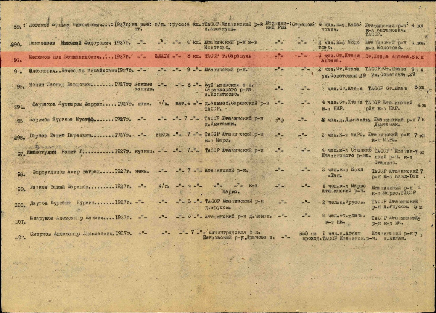 Информация из ВПП 42 усд, 07.12.1944